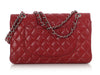 Chanel Medium/Large Red Quilted Caviar Classic Double Flap