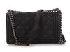 Chanel Old Medium Black Quilted Calfskin Double Stitch Boy Bag