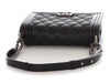 Chanel Old Medium Black Quilted Calfskin Double Stitch Boy Bag