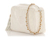 Chanel Vintage Small White Lizard Camera Bag