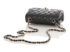 Chanel Mini Dark Gray Quilted Caviar Rectangular Classic