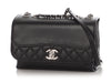 Chanel Small Black Part-Quilted Lambskin Tramezzo Flap