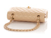 Chanel Medium/Large Beige Claire Quilted Caviar Classic Double Flap