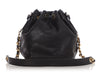 Chanel Vintage Small Black Caviar Drawstring Bucket Bag