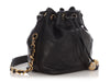 Chanel Vintage Small Black Caviar Drawstring Bucket Bag