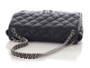 Chanel Maxi Navy Quilted Washed Lambskin Chain Around Flap