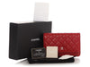 Chanel Red Quilted Caviar Wallet On Chain WOC