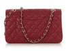 Chanel Medium/Large Red Quilted Caviar Classic Double Flap