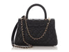 Chanel Mini Black Quilted Caviar Coco Handle Flap