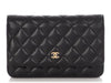 Chanel Black Quilted Caviar Wallet On Chain WOC