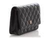 Chanel Black Quilted Caviar Wallet On Chain WOC