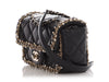 Chanel Mini Black Quilted Lambskin Pearl Edge Rectangular Flap