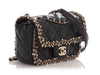 Chanel Mini Black Quilted Lambskin Pearl Edge Rectangular Flap