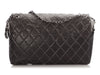 Chanel Black Quilted Vinyl Melrose Dégradé Flap