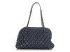 Chanel Teal Blue Quilted Lambskin Bowler Bag