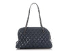 Chanel Teal Blue Quilted Lambskin Bowler Bag