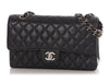 Chanel Medium/Large Black Quilted Caviar Classic Double Flap