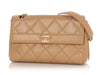 Chanel Vintage Beige Quilted Caviar Wild Stitch Flap