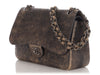 Chanel Jumbo Taupe and Navy Distressed Calfskin Paris-Cuba Classic Double Flap