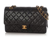 Chanel Vintage Medium Black Lambskin Classic Double Flap