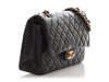 Chanel Vintage Medium Black Lambskin Classic Double Flap