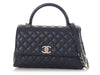 Chanel Medium Navy Caviar Coco Handle