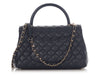 Chanel Medium Navy Caviar Coco Handle