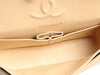 Chanel Small Beige Claire Quilted Caviar Classic Double Flap