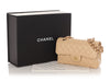 Chanel Small Beige Claire Quilted Caviar Classic Double Flap