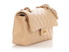 Chanel Small Beige Claire Quilted Caviar Classic Double Flap