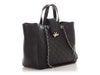 Chanel Large Black Part-Quilted Caviar CC Tote