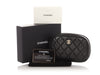 Chanel Small Black Lambskin Curvy Cosmetic Case