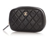 Chanel Small Black Lambskin Curvy Cosmetic Case