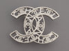 Chanel Large Crystal Logo Brooch