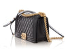 Chanel Old Medium Black Quilted Lambskin Boy Bag