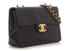 Chanel Vintage XL Jumbo Black Quilted Lambskin Classic Single Flap