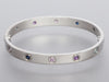 Cartier 18K White Gold Rainbow Multistone Love Bracelet