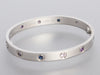 Cartier 18K White Gold Rainbow Multistone Love Bracelet