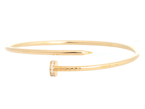 Cartier Small 18K Yellow Gold Diamond Juste Un Clou Bracelet