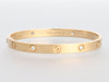 Cartier 18K Yellow Gold 4-Diamond Love Bracelet 18