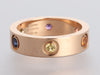 Cartier 18K Rose Gold Rainbow Multistone Love Ring