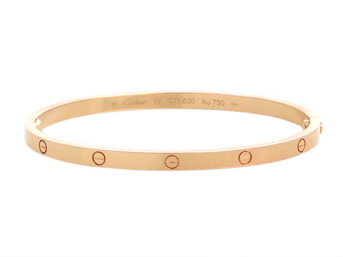 Cartier Small 18K Rose Gold Love Bracelet 17