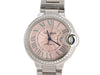 Cartier Stainless Steel Diamond Ballon Bleu Watch 33mm