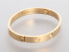 Cartier 18K Yellow Gold 4 Diamond Love Bracelet 16