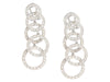 14K White Gold Diamond Rings Pierced Drop Earrings