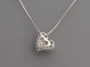 14K White Gold Diamond Heart Pendant Necklace