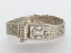 Gotham Vintage 14K White Gold Diamond Retro Flip-Top Watch Bracelet