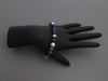 David Yurman Sterling Silver Lapis and Moonstone Spiritual Bead Bracelet