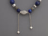 David Yurman Sterling Silver Lapis and Moonstone Spiritual Bead Bracelet