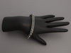 David Yurman Sterling Silver Double Row Black Diamond ID Bracelet